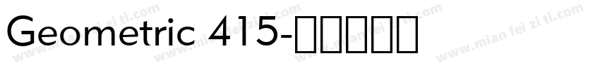 Geometric 415字体转换